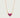 Princess Cut Ruby Heart Necklace