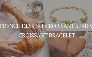 French Dessert Croissant Series - Pearl Croissant Bracelet