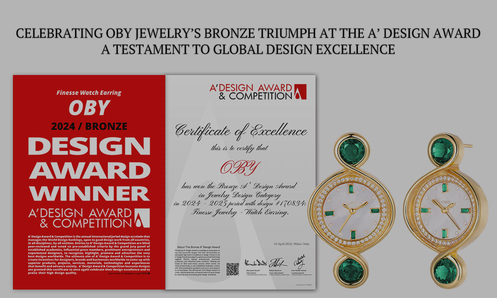 Celebrating OBY Jewelry’s Bronze Triumph at the A’ Design Award: A Testament to Global Design Excellence