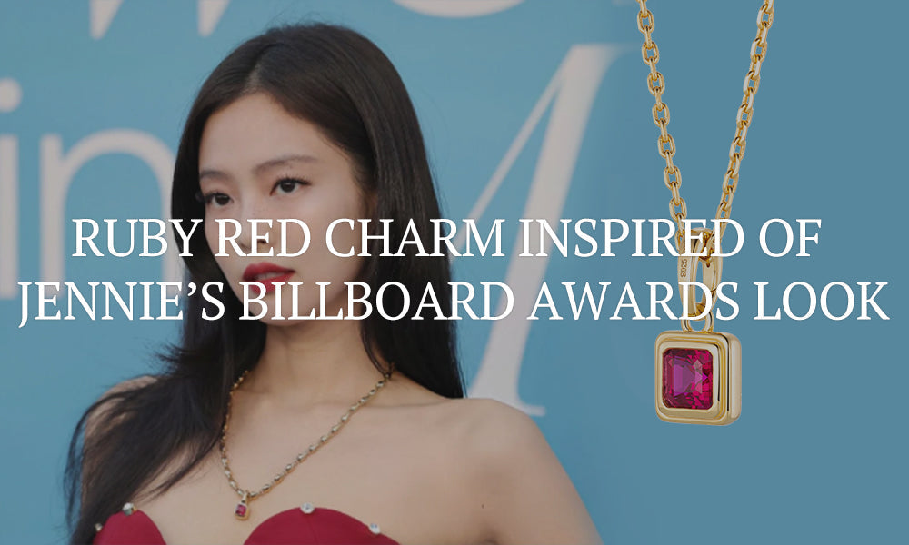 Ruby Red Charm Inspired Of Jennie’S Billboard Awards Look