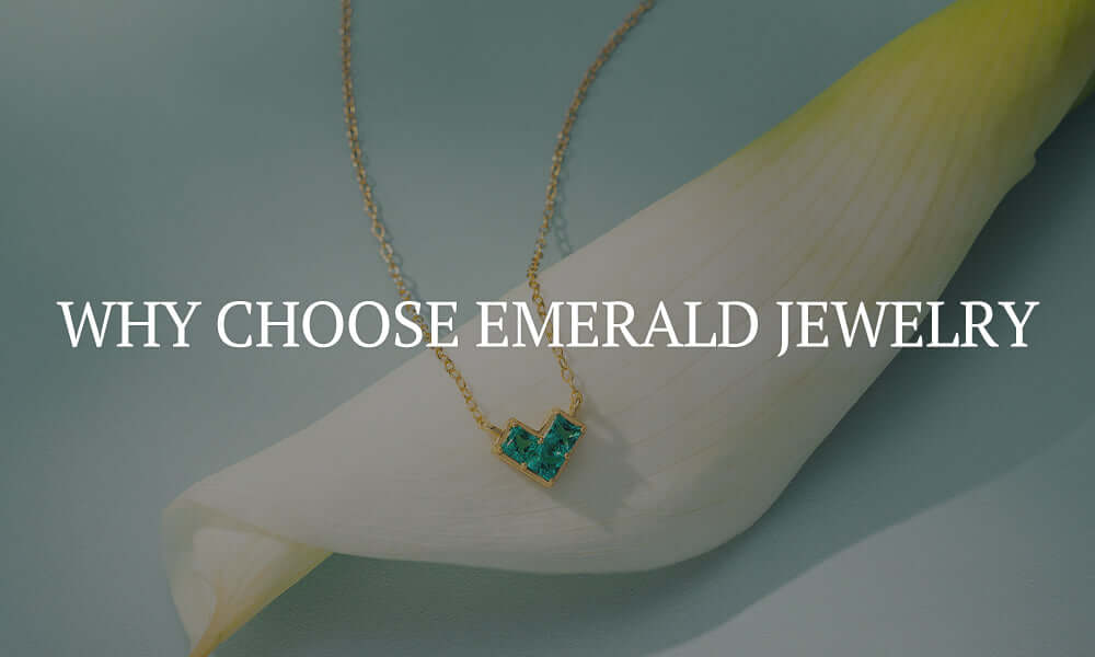 lab created emerald heart necklace