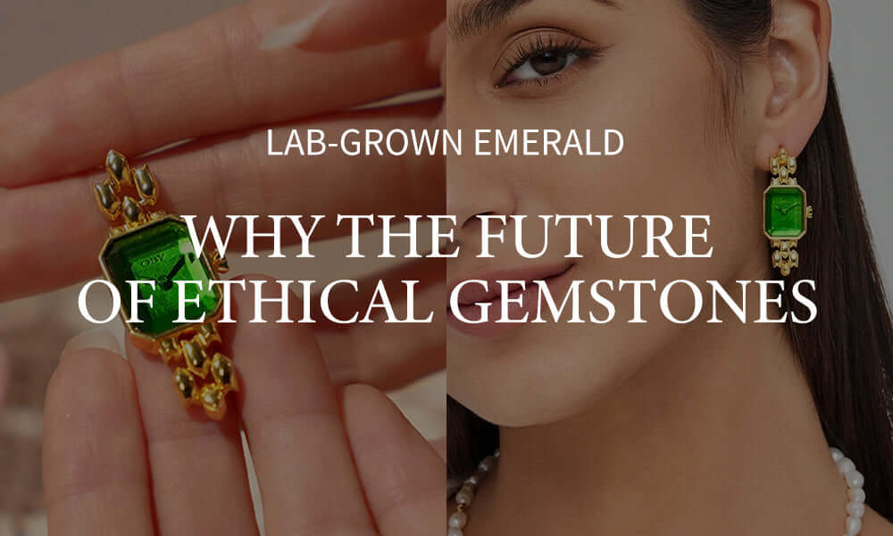 lab grown emerald earrings