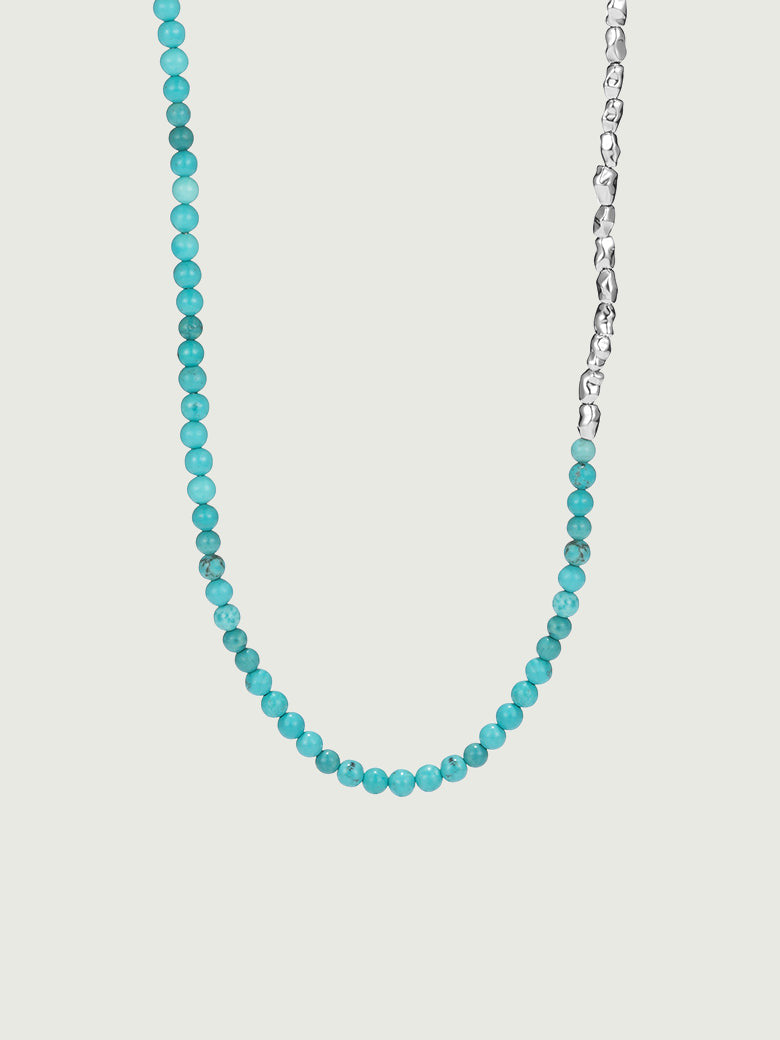 Natural Turquoise Nugget Beaded Necklace