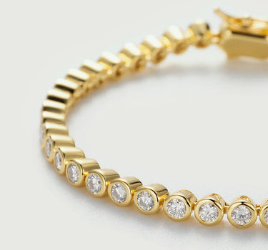 Bezel Moissanite Tennis Bracelet
