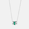 Abacus Floating Silver Charm Necklace-obyjewelry