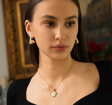 Akoya Pearl Doric Order Geometry Earrings