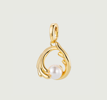 Akoya Pearl Pendant Charm with wing shape