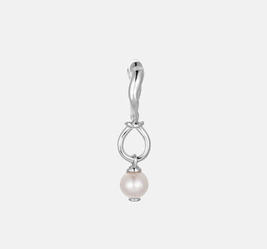 Akoya Pearl Silver Twist Earrings