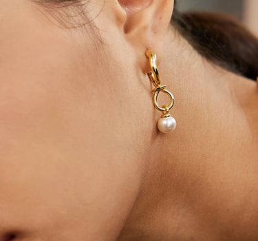 Akoya Pearl Twist Earrings