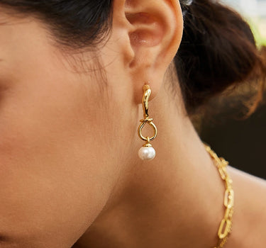 Akoya Pearl Twist Earrings