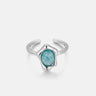 Amazonite Stacking Silver Open Ring