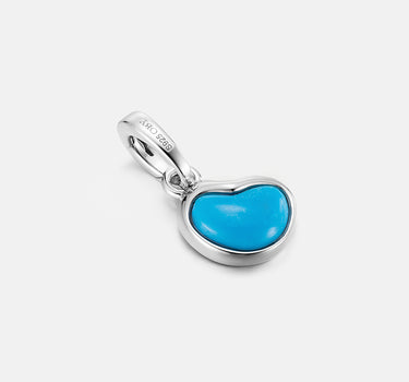Aphrodite Heart Turquoise Silver Pendant Charm