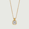 Asscher Diamond Charm Necklace