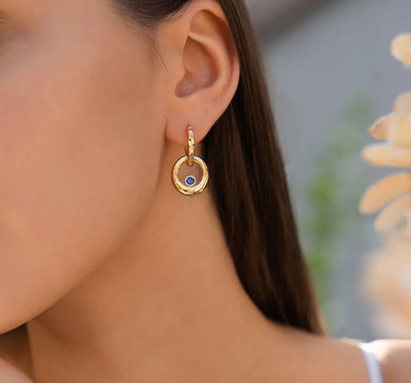 Asymmetry Tassel hoop Earrings