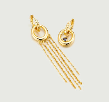 Asymmetry Tassel Earrings