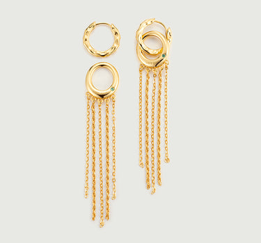 Asymmetry Tassel Earrings