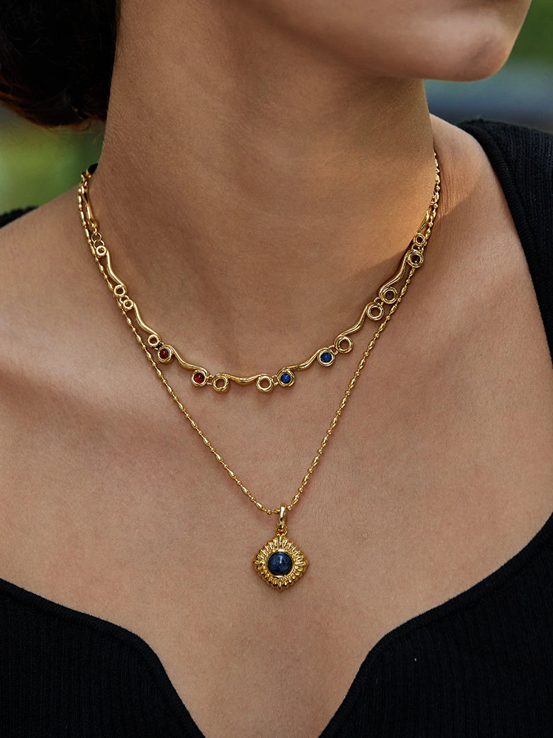 Athena Lazurite diamond Pendant