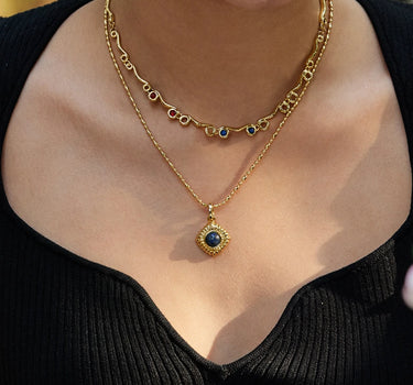 Athena Lazurite diamond Pendant