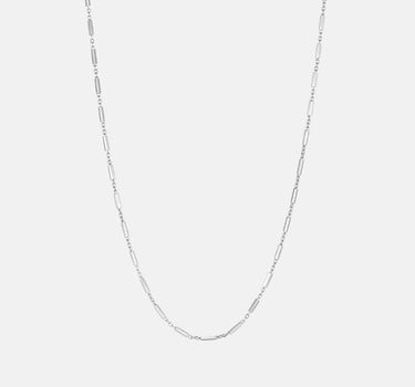 Bar Link Silver Chain Necklace-obyjewelry
