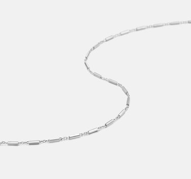 Bar Link Silver Chain Necklace-obyjewelry