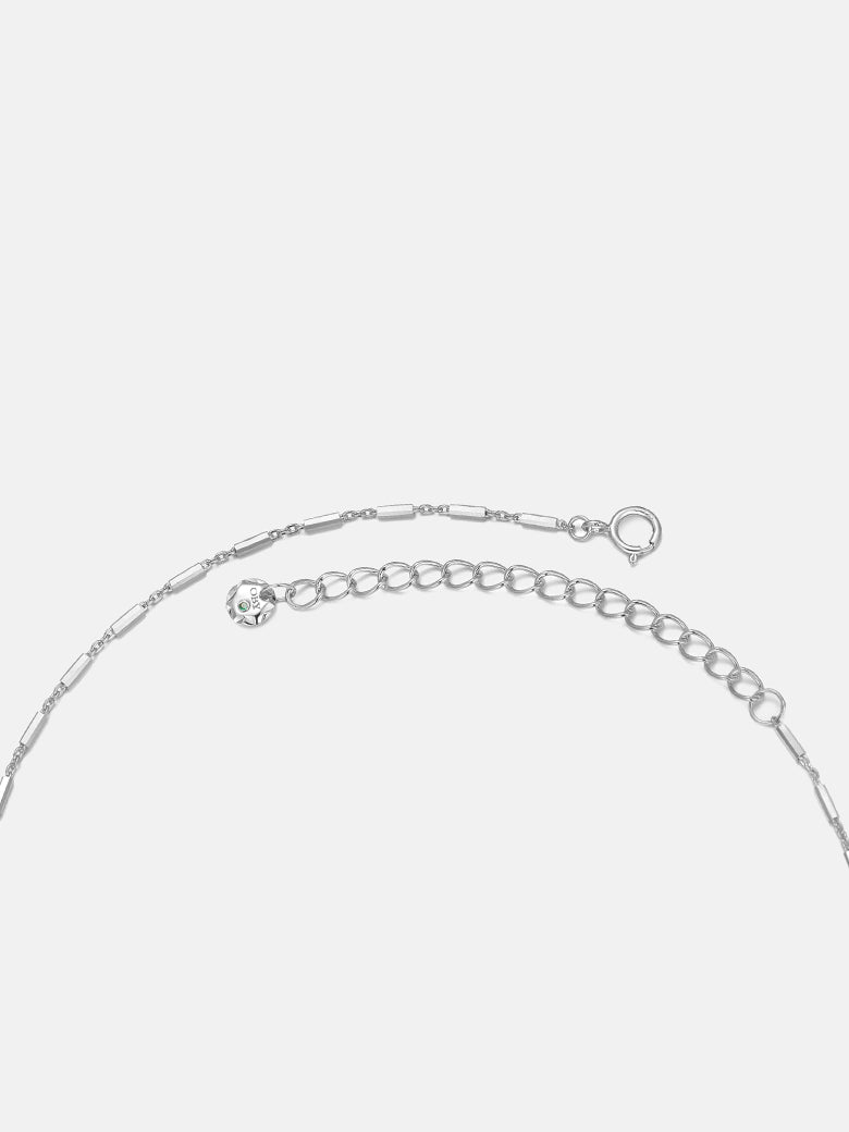 Bar Link Silver Chain Necklace