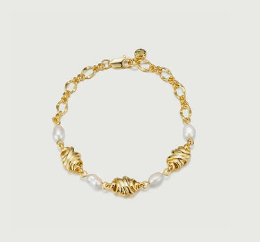 Baroque Pearl Cascade Croissant Bracelet