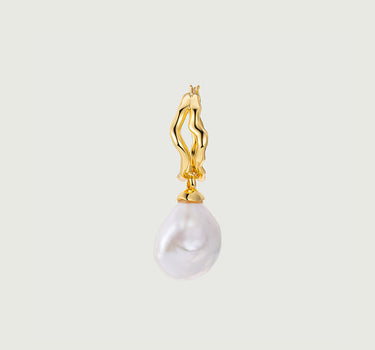 Baroque Pearl Large Hoop Earrings