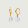 Baroque Pearl Large Hoop Earrings