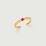 Beaded Red Coral Ring