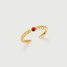 Beaded Red Coral Ring