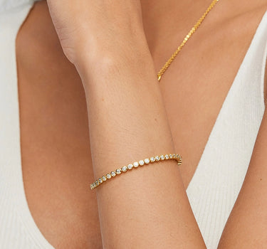 Bezel Moissanite Tennis Bracelet