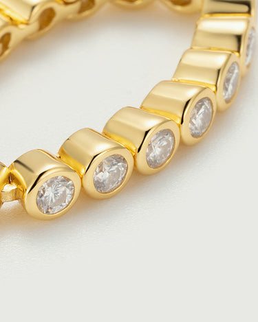 Bezel Moissanite Tennis Ring