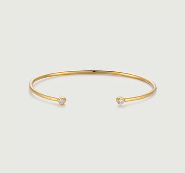 Bezel Set Moissanite Bangle