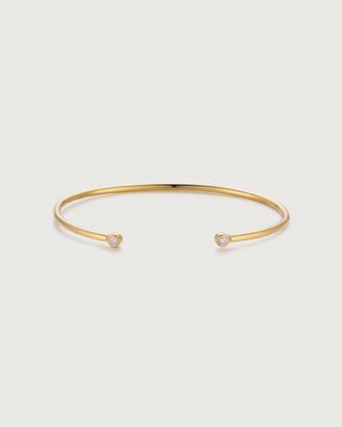 Bezel Set Moissanite Bangle