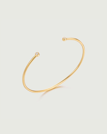 Bezel Set Moissanite Bangle
