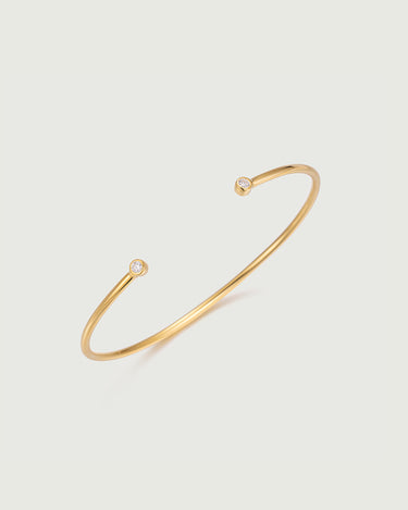 Bezel Set Moissanite Bangle