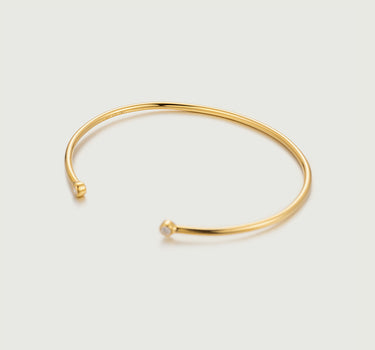 Bezel Set Moissanite Bangle