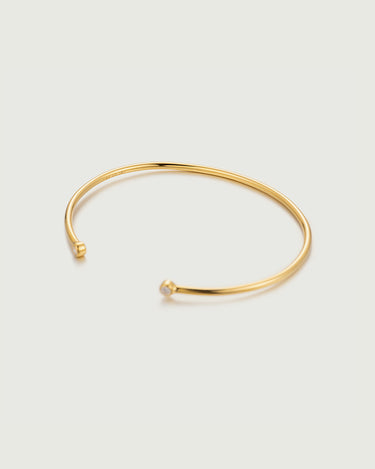 Bezel Set Moissanite Bangle