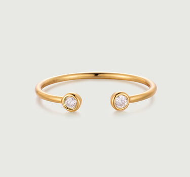 Bezel Set Moissanite Open Ring