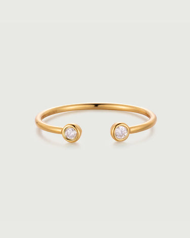 Bezel Set Moissanite Open Ring