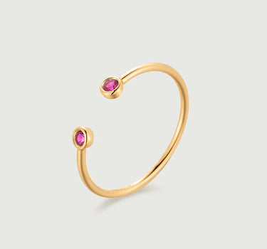 Bezel Set Ruby Open Ring