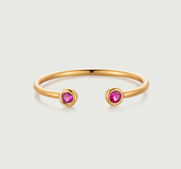 Bezel Set Ruby Open Ring