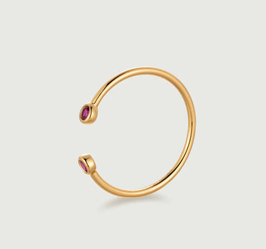 Bezel Set Ruby Open Ring