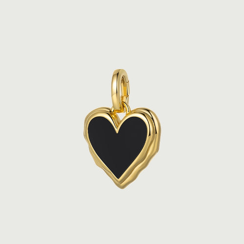 Black Onyx Heart Pendant Charm