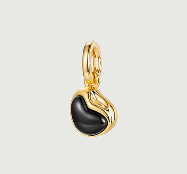 Black Onyx Heart Pendant Charm