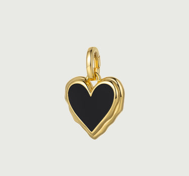 Black Onyx Heart Pendant Charm