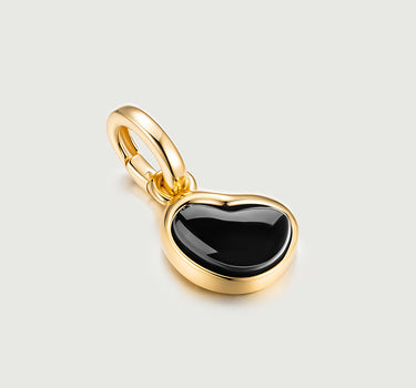 Black Onyx Heart Pendant Charm
