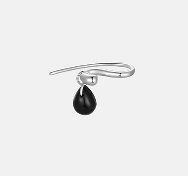 Black Onyx Hook Earrings