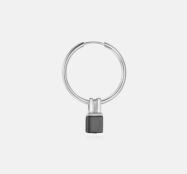 Black Onyx Hoop Earrings