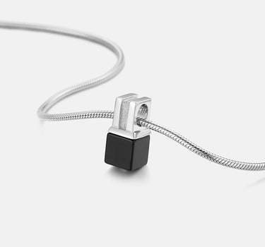 Black Onyx Sanke Charm Necklace